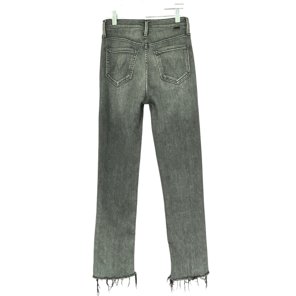Mother The Pixie Dazzler Ankle Fray Digging Up‎ Dirt Grey High Rise Jeans 25 - Picture 4 of 14